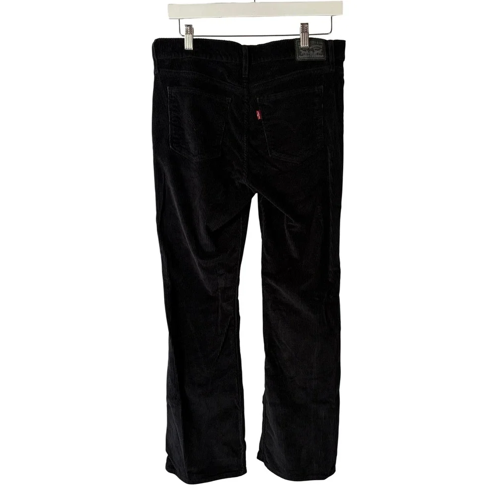 Levi's Black Corduroy Pants Mens 31x30 Slim Fit Stretch 5 Pocket Casual